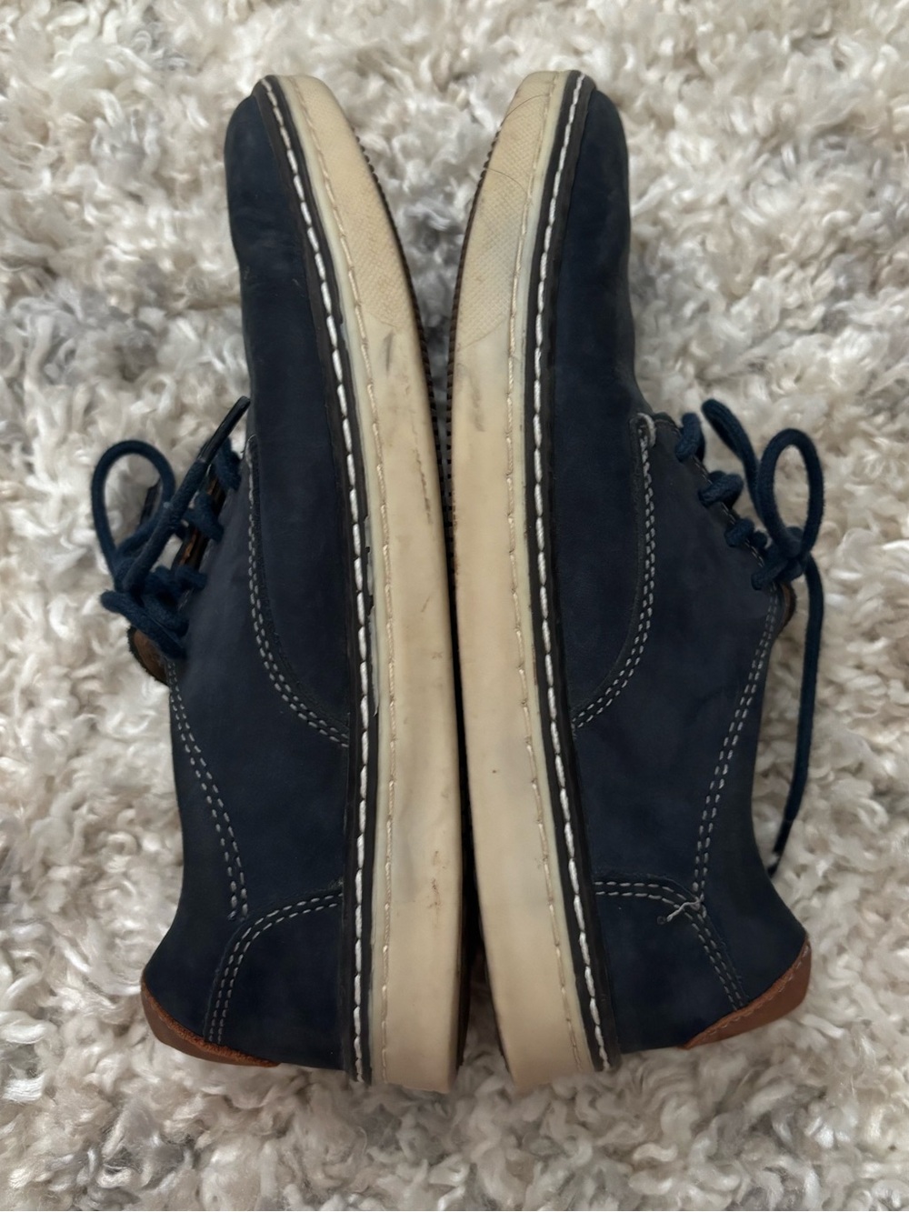 Johnston & Murphy Navy Boys Lace-Up Dress Shoes - Picture 5 of 9